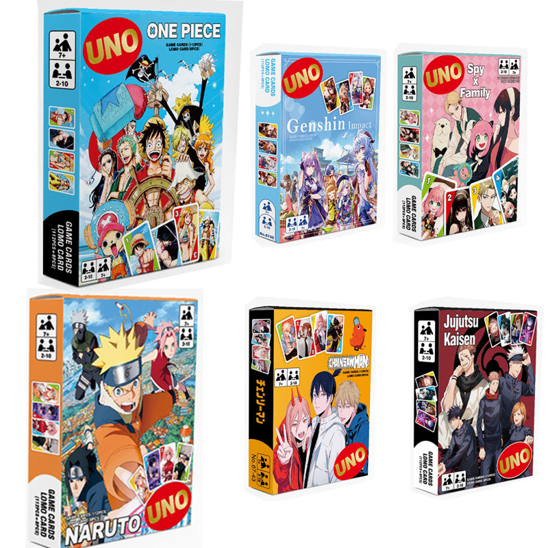 UNO One Piece NARUTO Spell Battle Chainsawman Card Game for Family Night Featuring Tv Show Themed Graphics UNO One Piece NARUTO Spell Battle Chainsawman Card Game for Family Night Featuring Tv Show Themed Graphics
